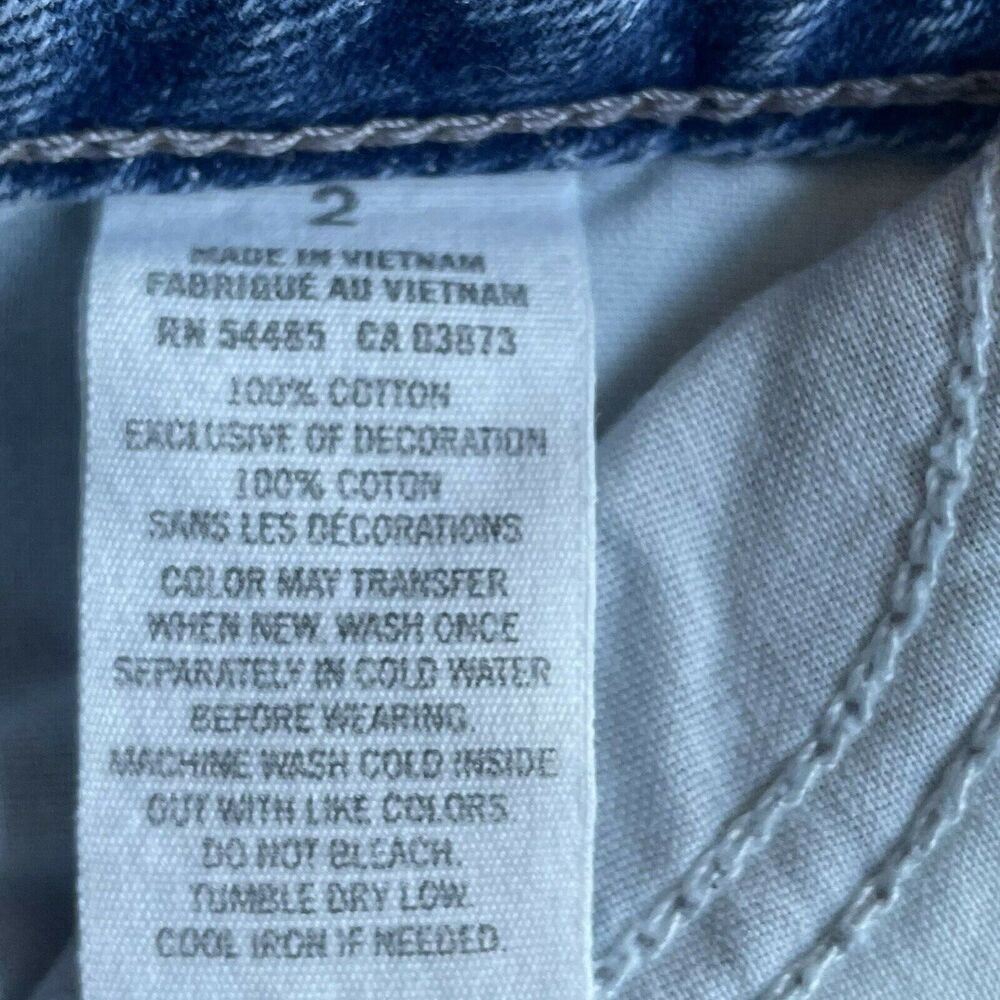 American Eagle Sz 2 Womens Denim Distressed Destructed Denim Shorts Light Wash - Picture 8 of 10